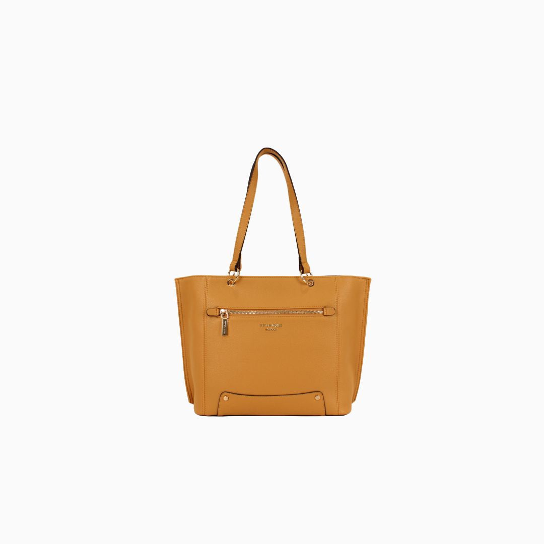Peter James Front-Zip Pebbled Tote Bag