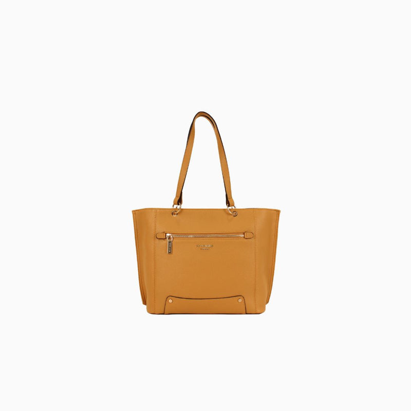 Chester Pebbled Zip Tote: Gold