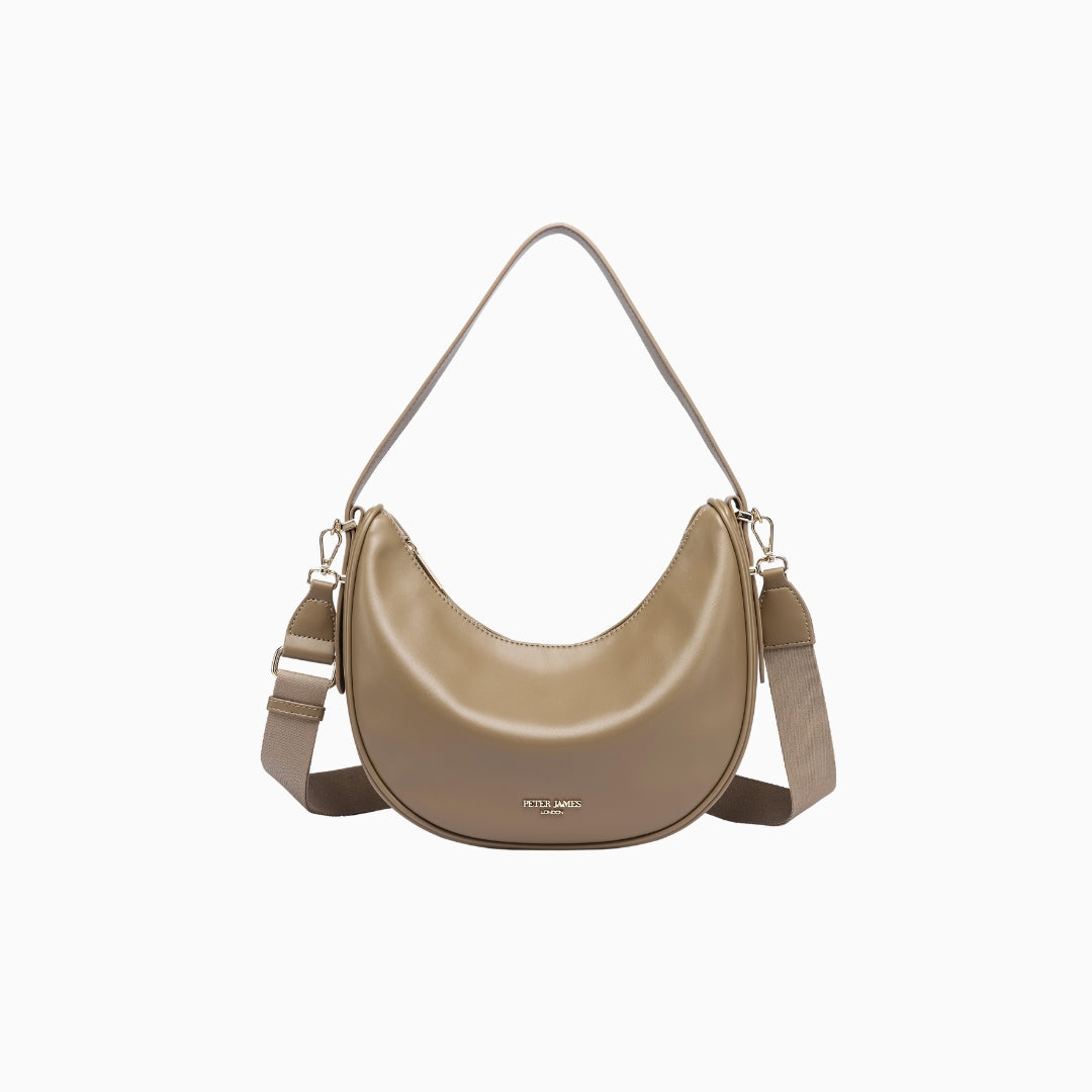 Grosvenor Crescent Hobo: Brown, view 1
