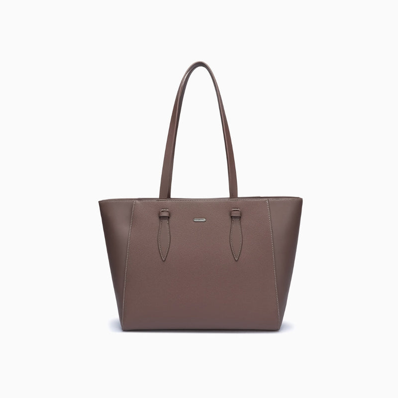 Egerton Pebbled Tote: Brown