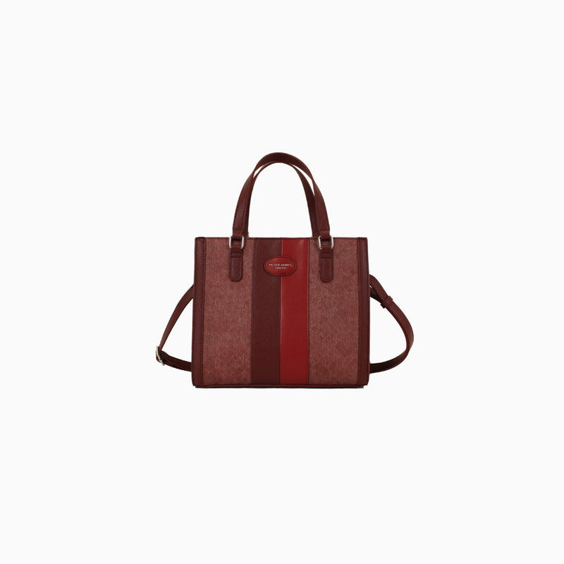 Curzon Textured Tote: Red, view 1