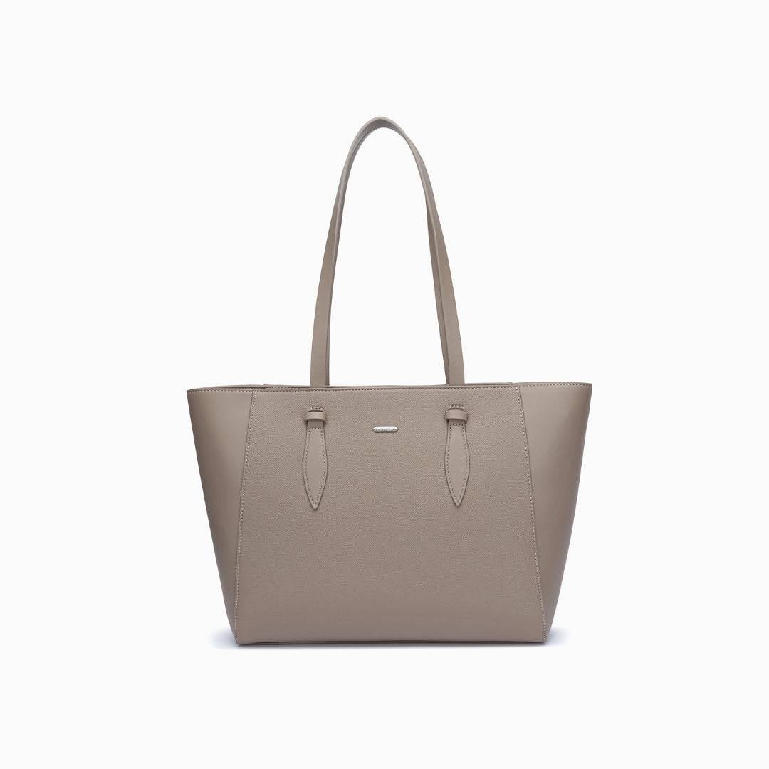 Egerton Pebbled Tote: Grey