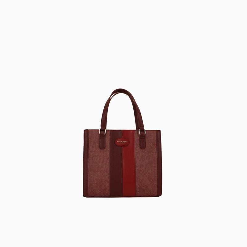 Curzon Textured Tote: Red, view 2