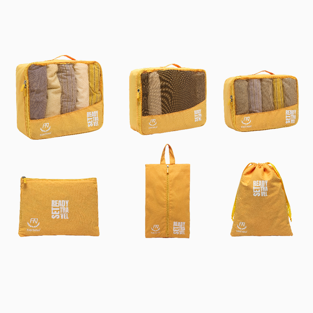 Packing Cube Set of 6: Gold