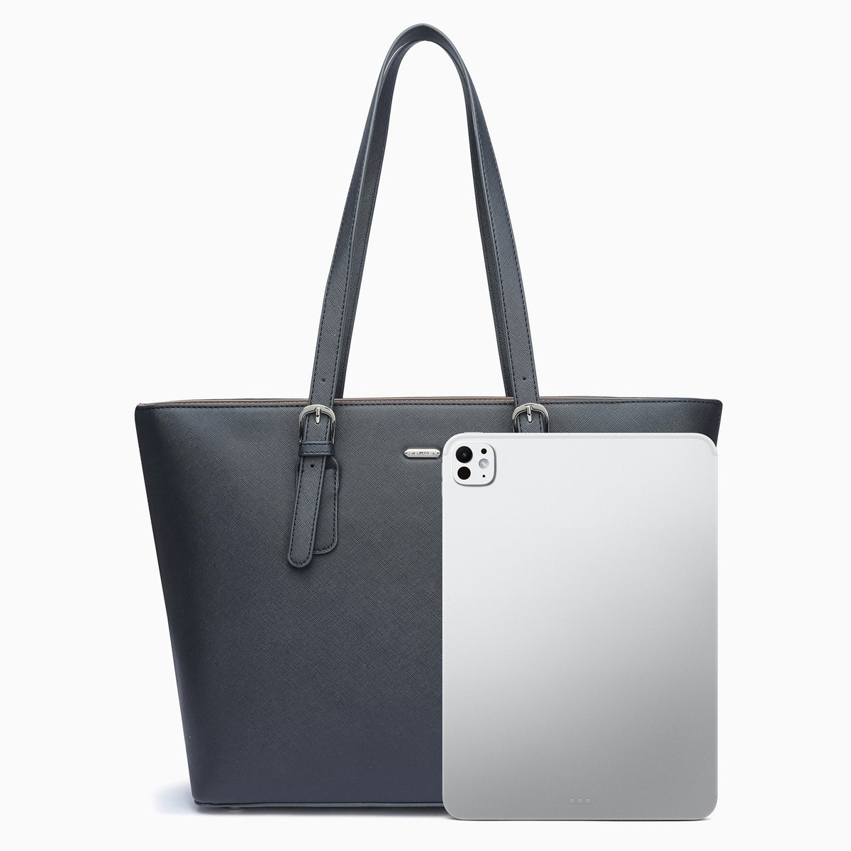 Halkin Tote: Gray, view 2