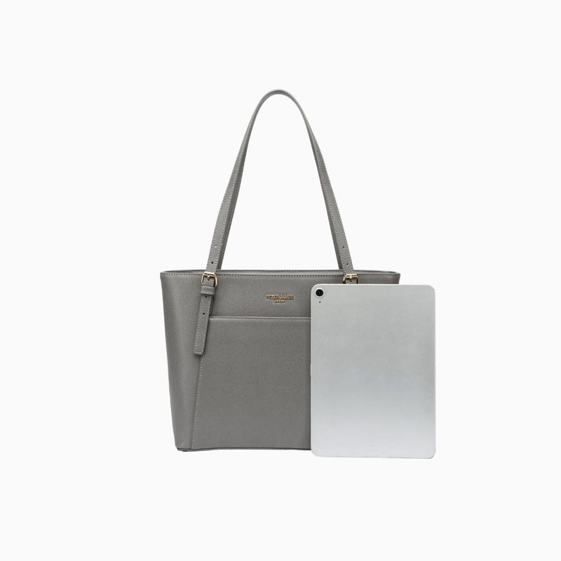 Dover Tote Shoulder Bag: Gray, view 2