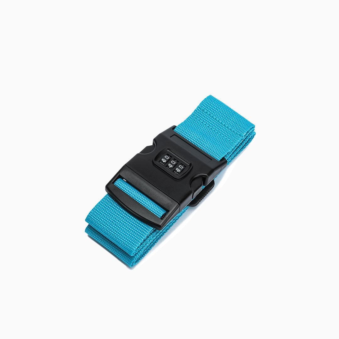 Luggage Strap with Combination Lock: Blue