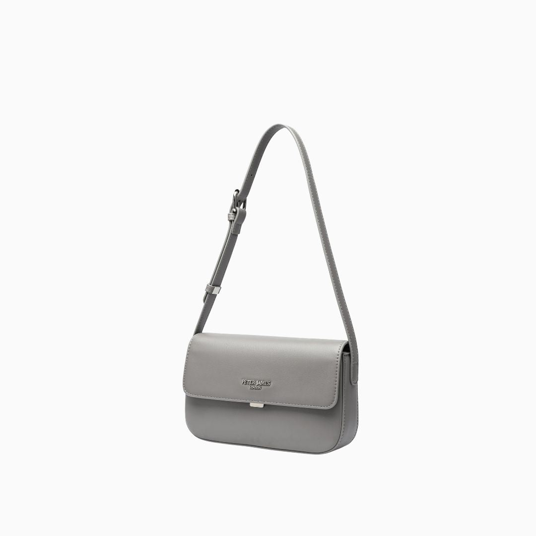 Eaton Flap Crossbody: Grey, view 3