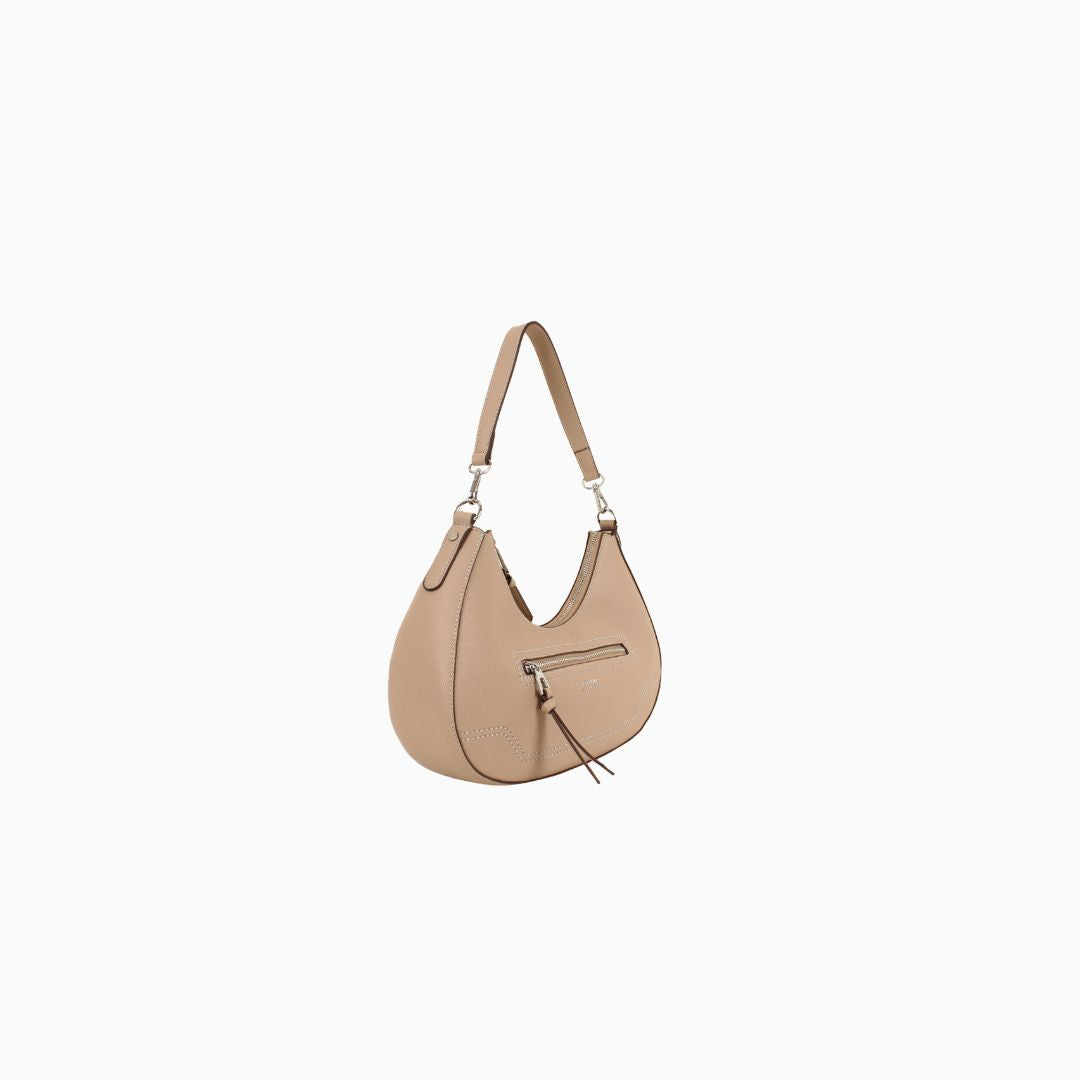 Audley Whipstitch Hobo: Beige