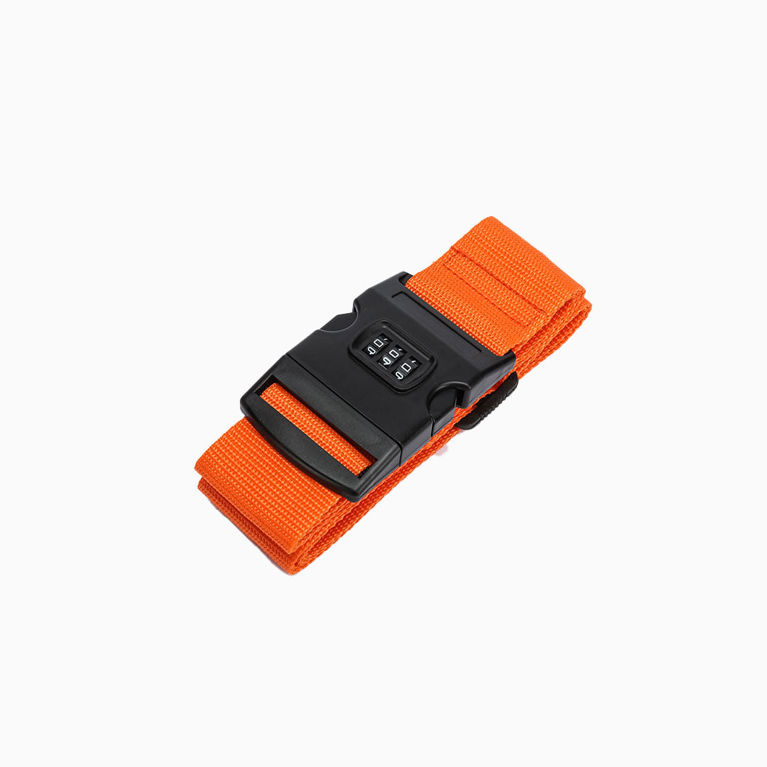 Luggage Strap with Combination Lock: Orange