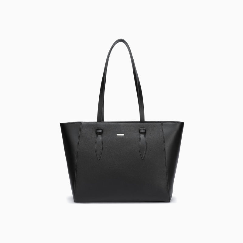 Egerton Pebbled Tote: Black