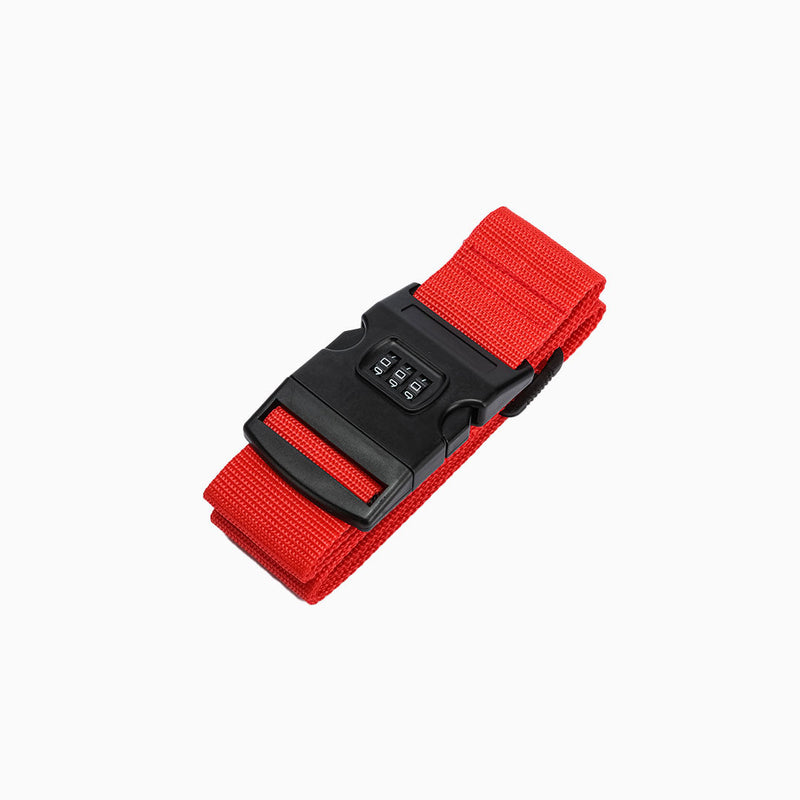 Luggage Strap with Combination Lock: Red