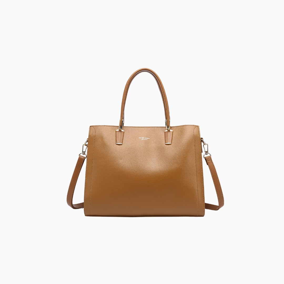 Conduit Textured Satchel: Brown