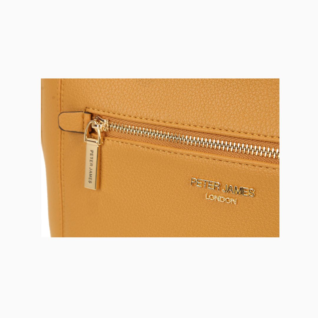 Bourdon Structured Tote: Gold