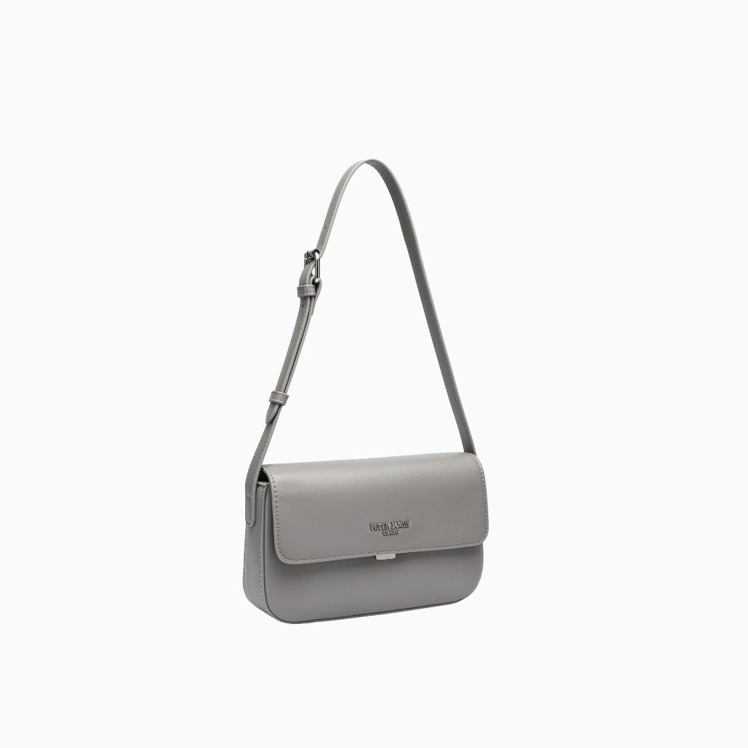 Eaton Flap Crossbody: Grey, view 4
