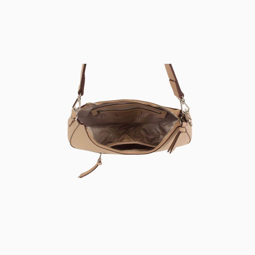 Audley Whipstitch Hobo: Beige