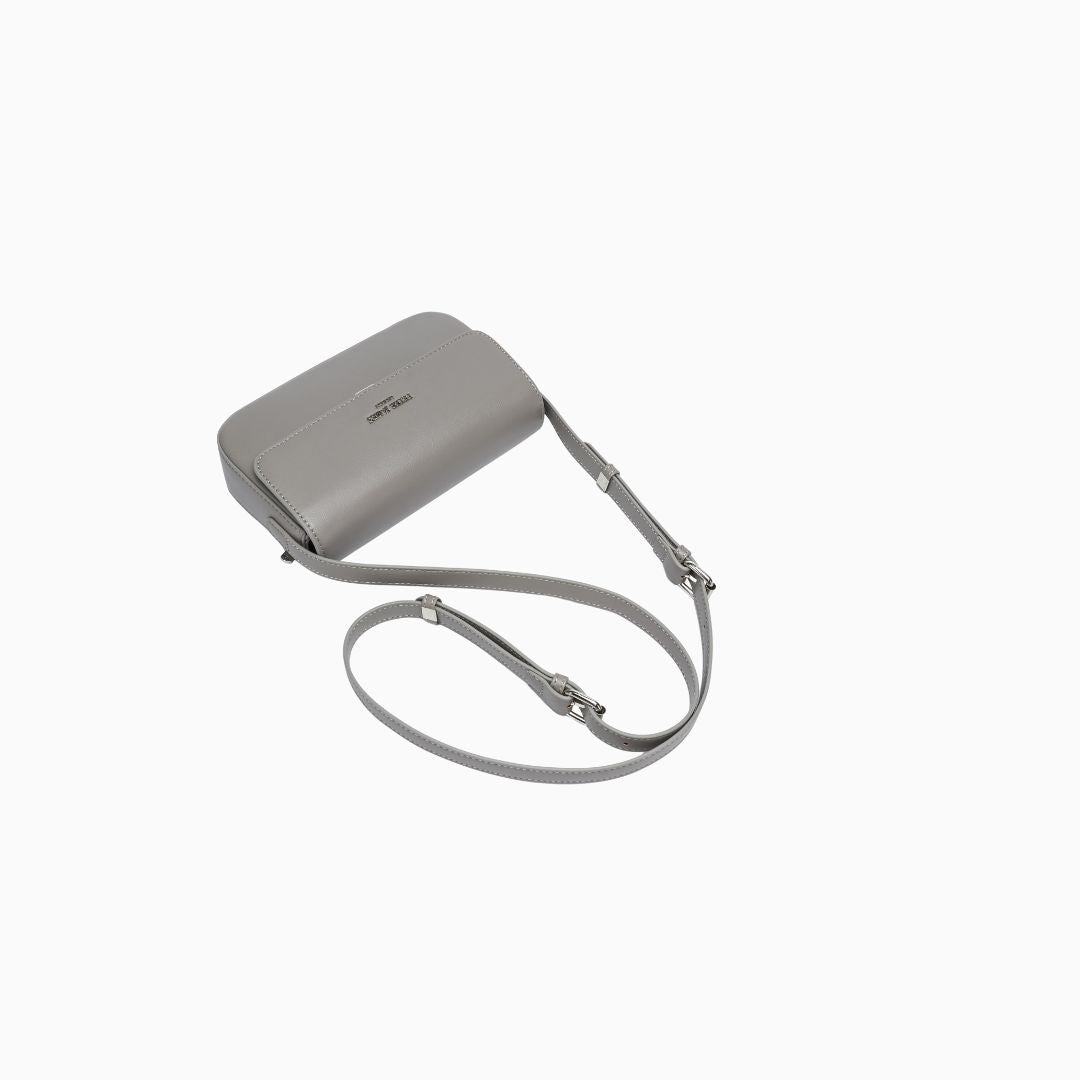 Eaton Flap Crossbody: Grey, view 7