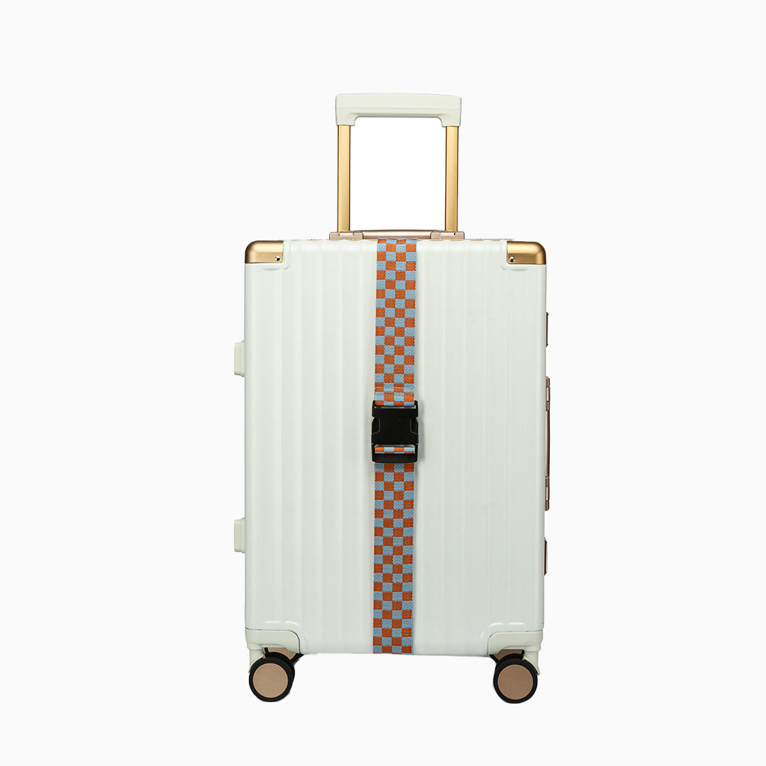Check Luggage Strap: Orange