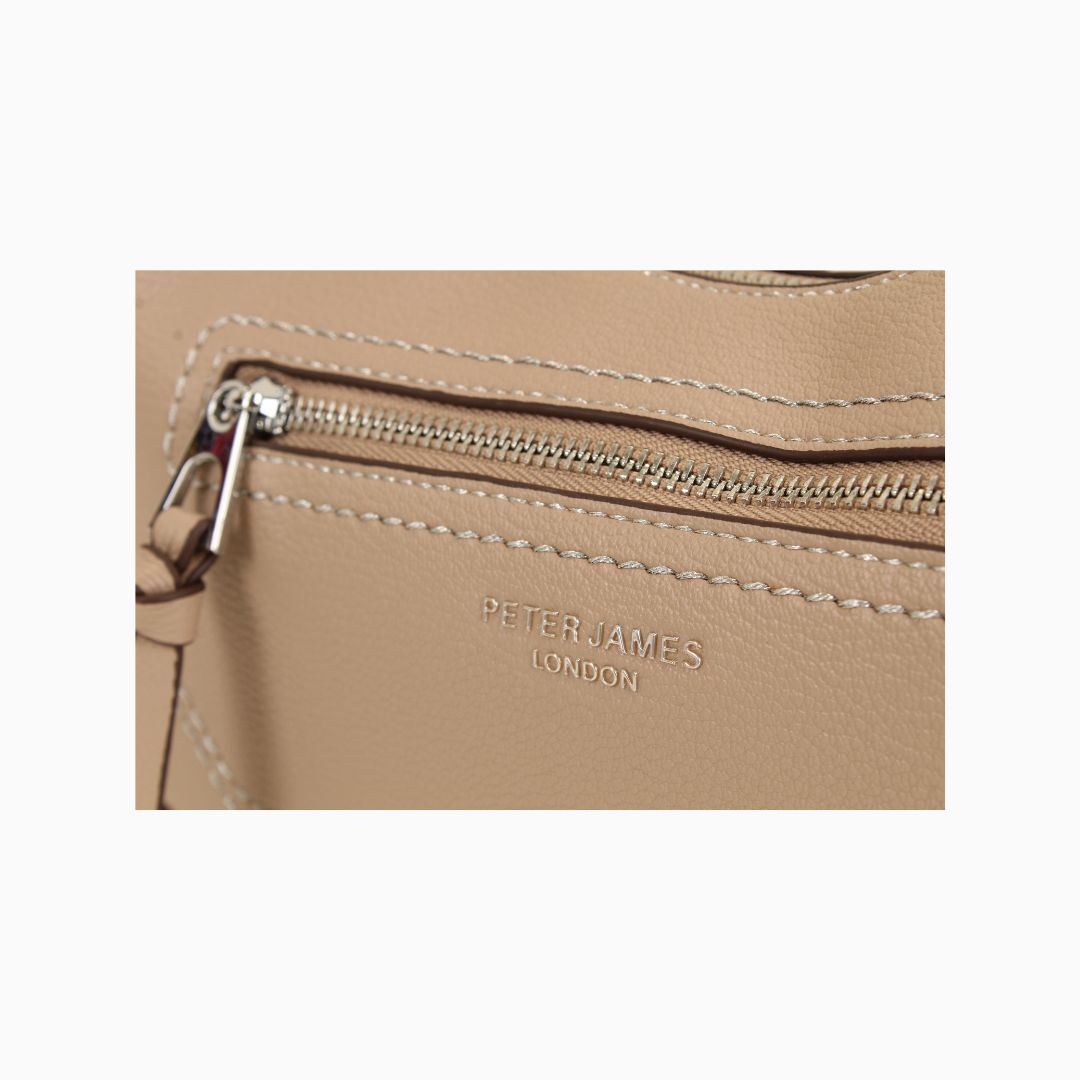 Audley Whipstitch Hobo: Beige
