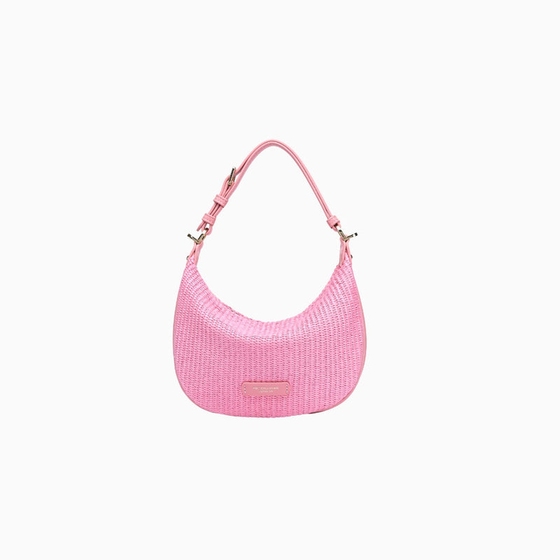 Lennox Straw Hobo: Pink