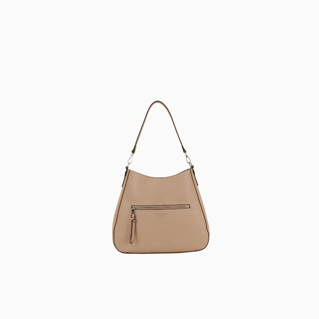 Onslow Hobo Shoulder Bag: Beige