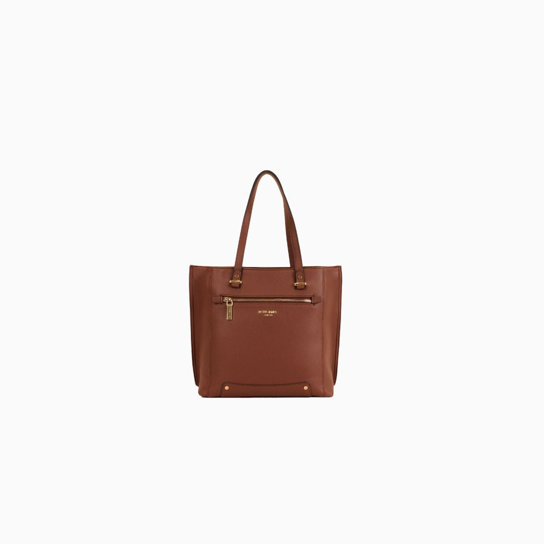 Bourdon Structured Tote: Red, view 9