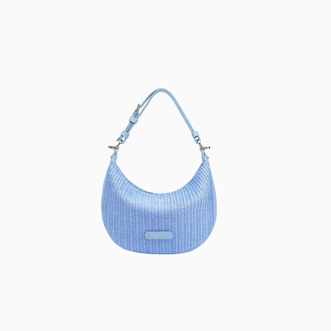 Lennox Straw Hobo: Blue