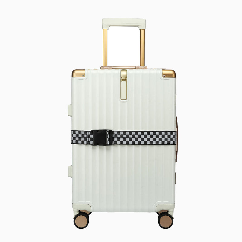 Check Luggage Strap: Black, view 9