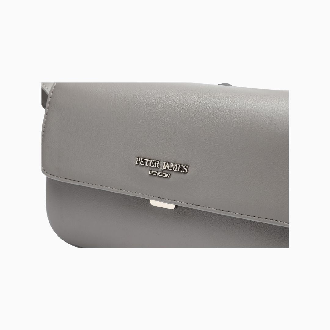 Eaton Flap Crossbody: Grey, view 9