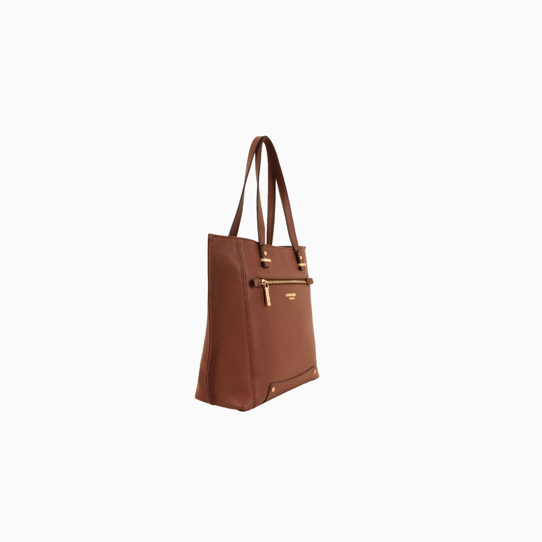 Bourdon Structured Tote: Red, view 10