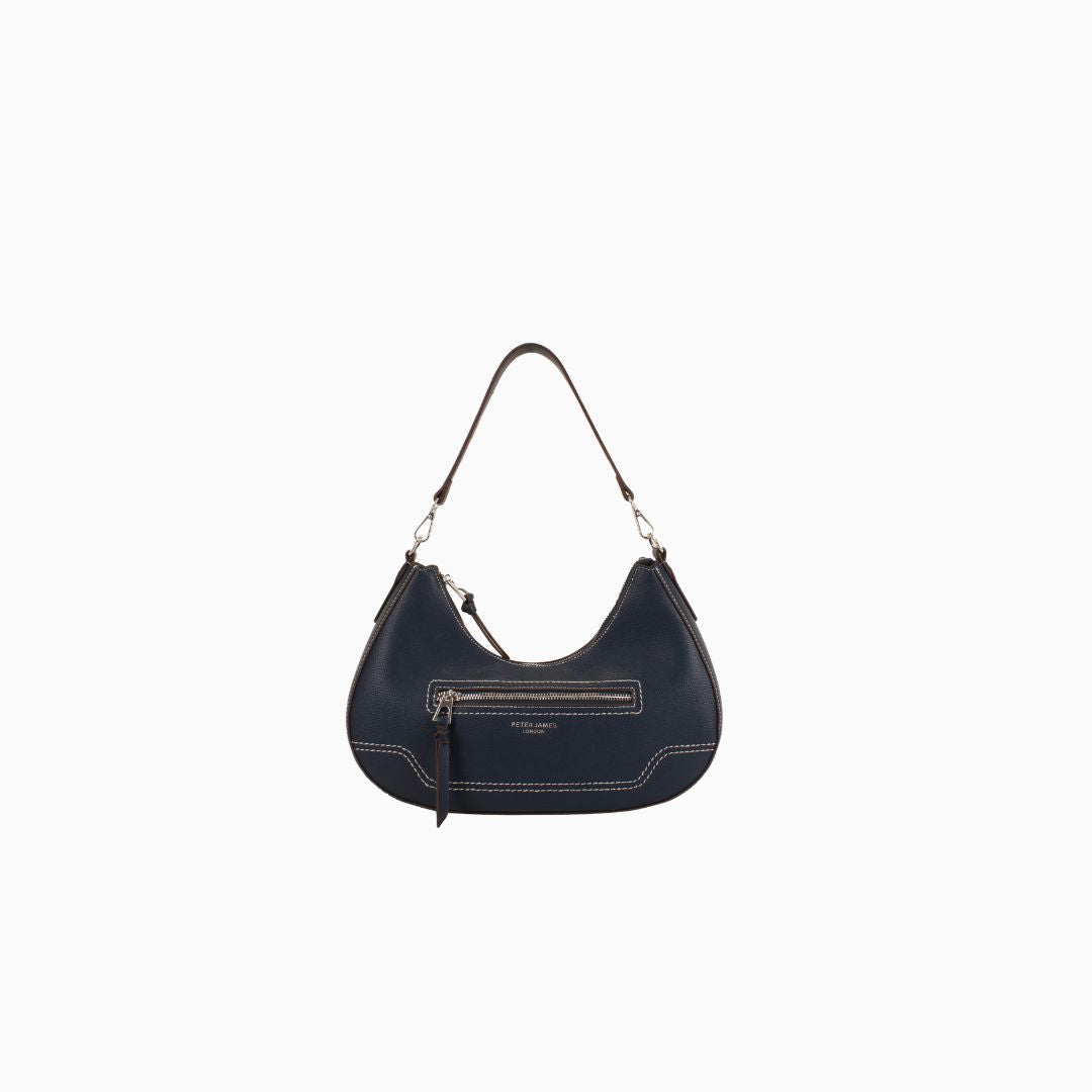 Audley Whipstitch Hobo: Navy Blue