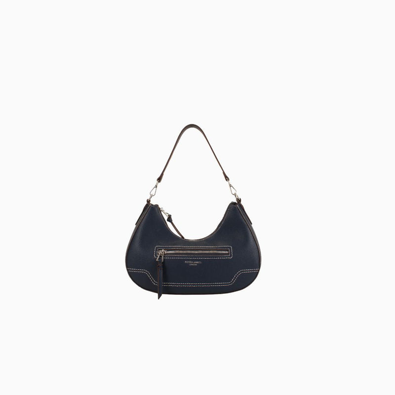 Audley Whipstitch Hobo: Navy Blue