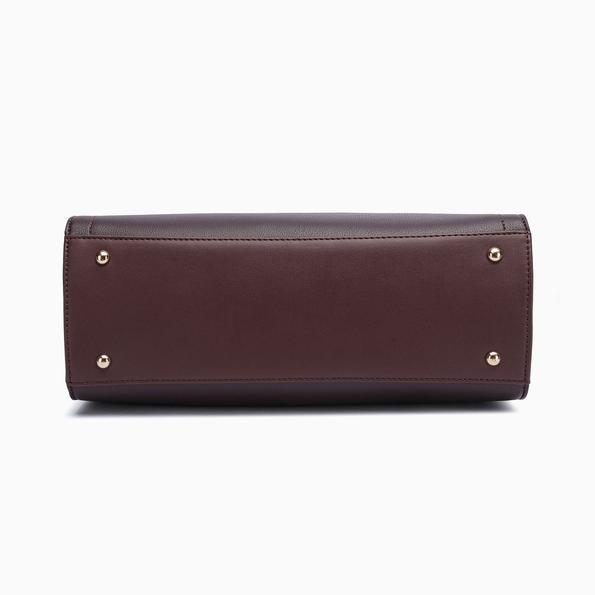 Conduit Textured Satchel: Dark Maroon, view 10