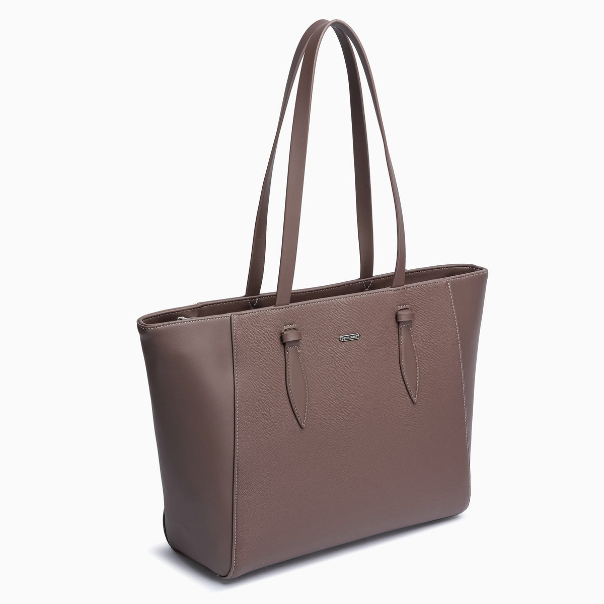 Egerton Pebbled Tote: Brown, view 11