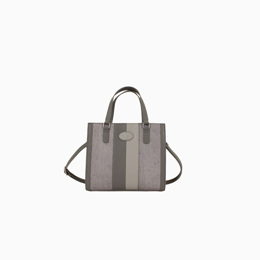 Curzon Textured Tote: Grey