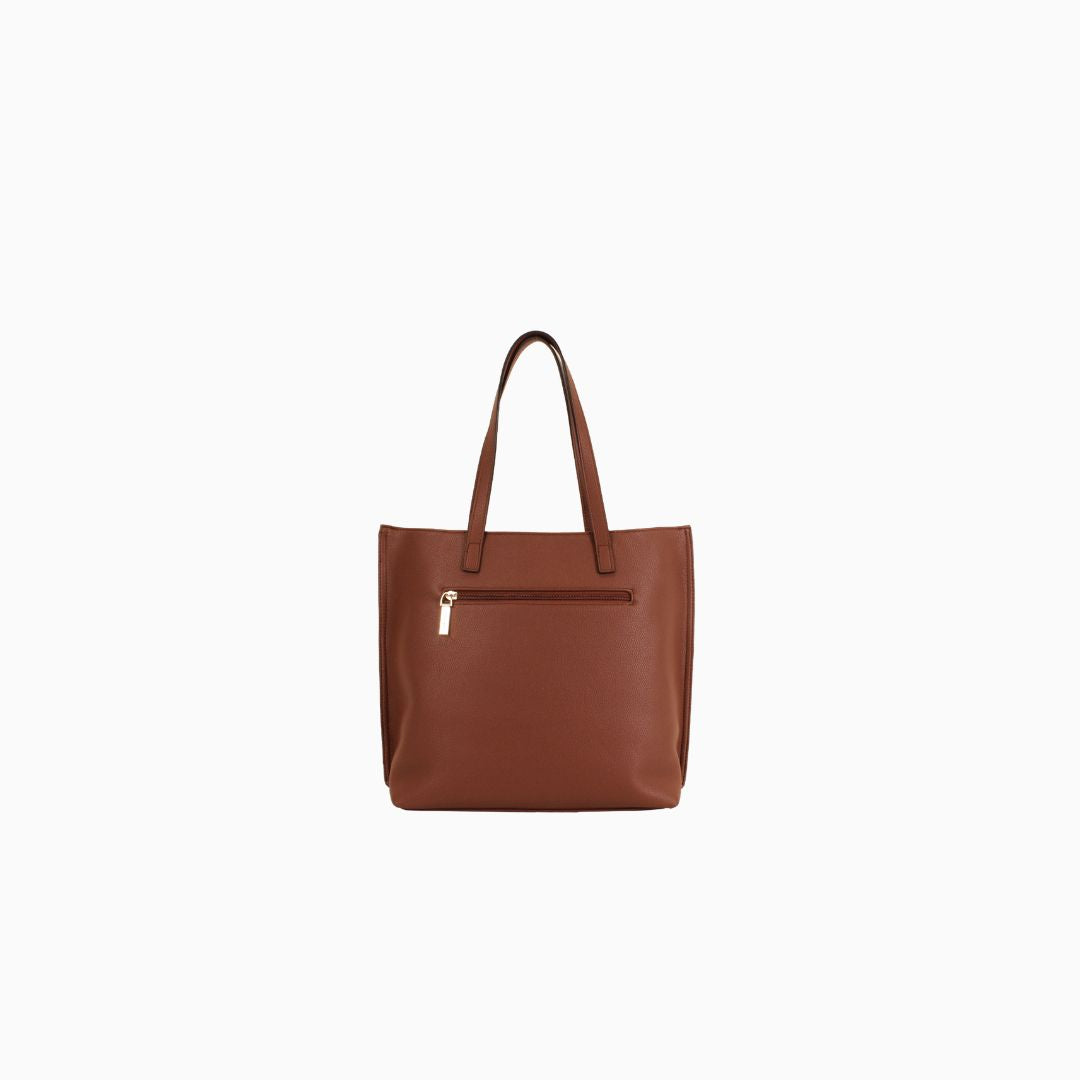 Bourdon Structured Tote: Red, view 11
