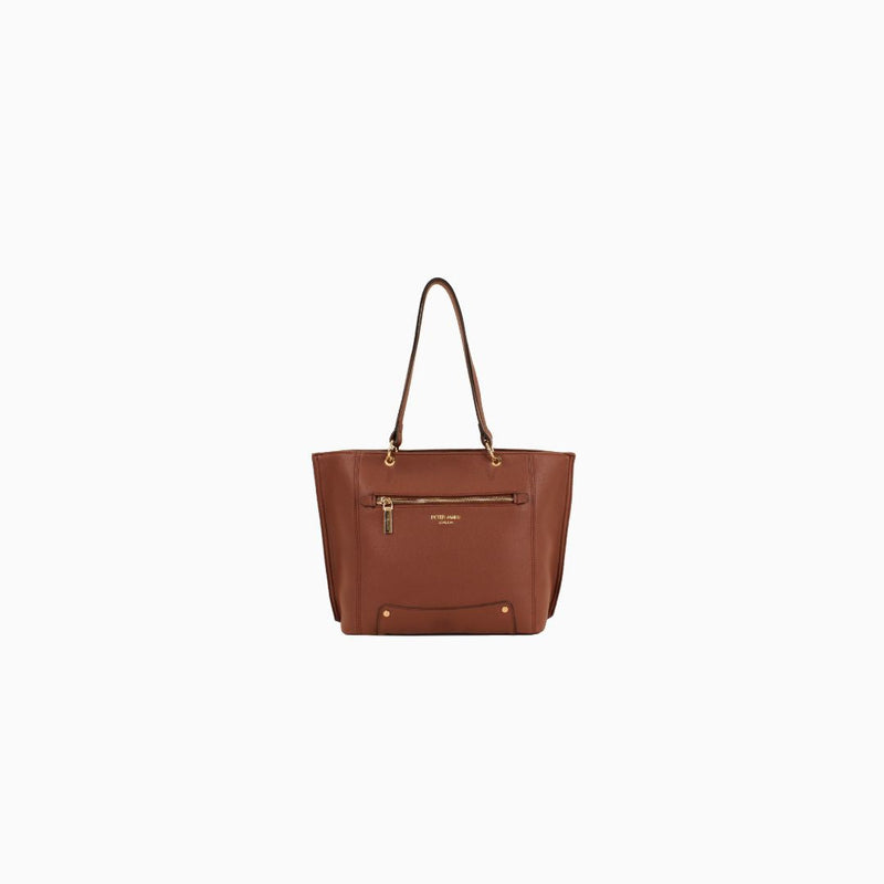 Chester Pebbled Zip Tote: Red