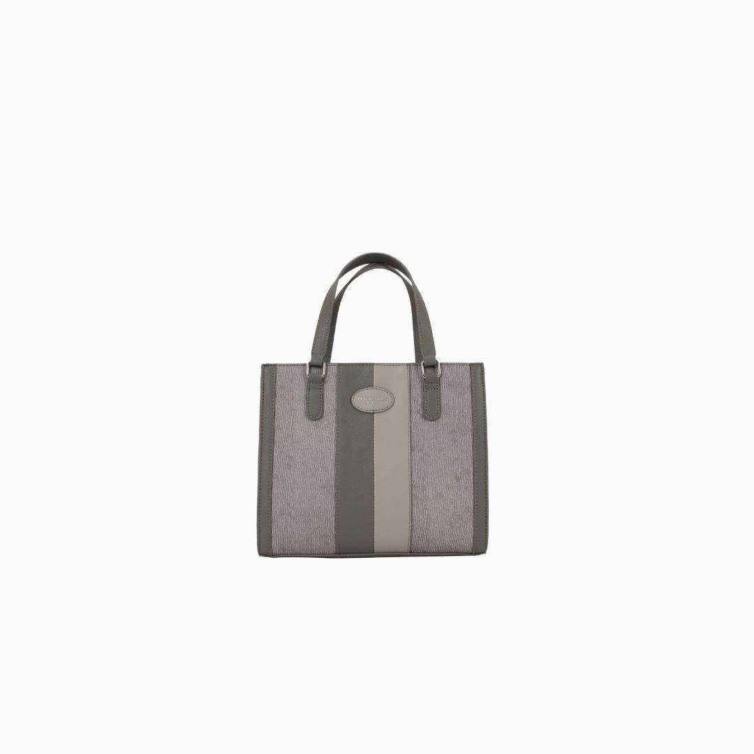 Curzon Textured Tote: Grey