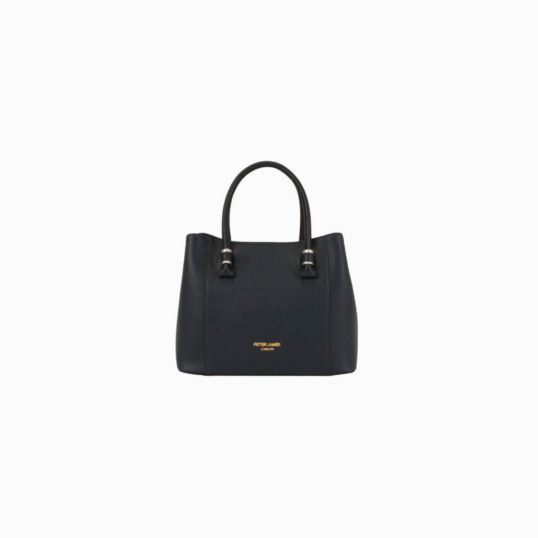 Montagu Gold Pebbled Tote: Graphite Blue