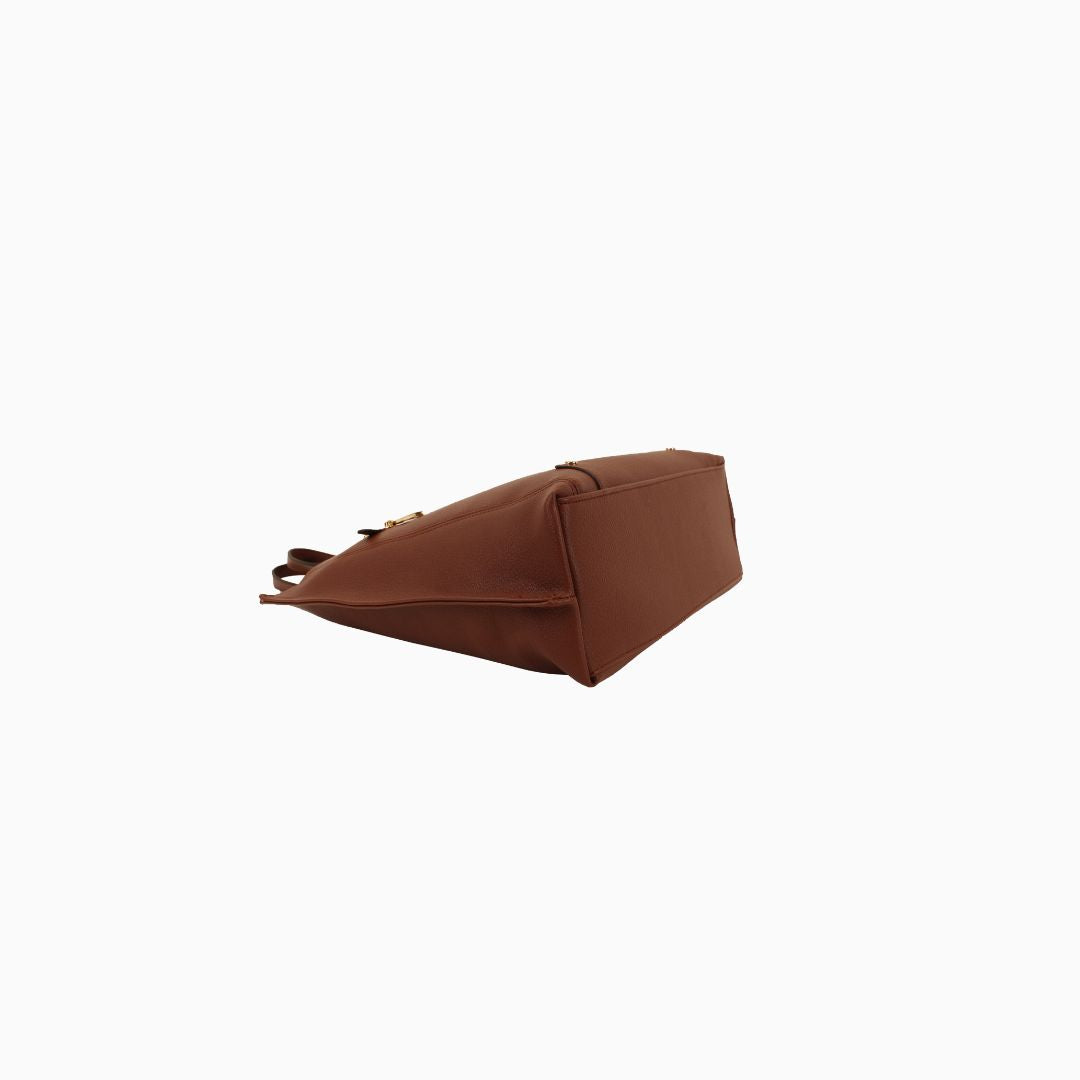 Bourdon Structured Tote: Red, view 13