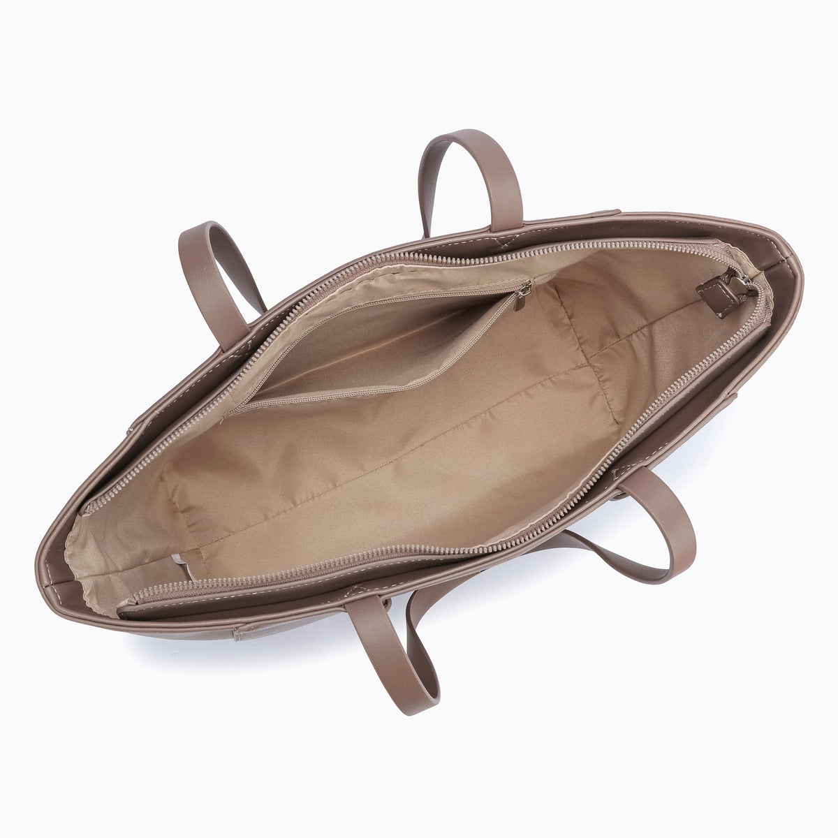 Egerton Pebbled Tote: Brown, view 13