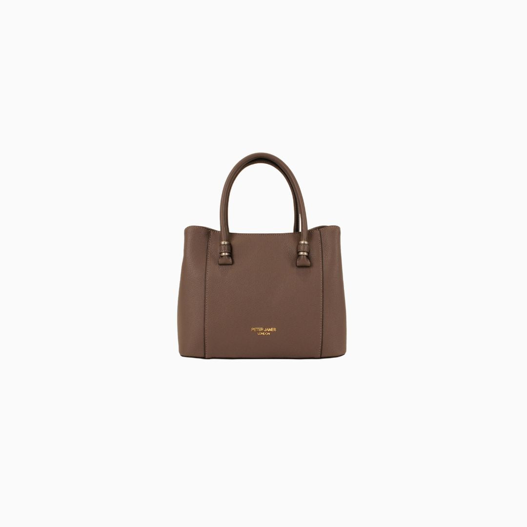 Montagu Gold Pebbled Tote: Reddish brown, view 13