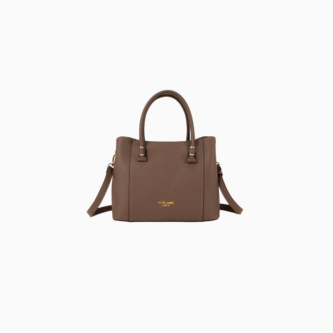 Montagu Gold Pebbled Tote: Reddish brown, view 14