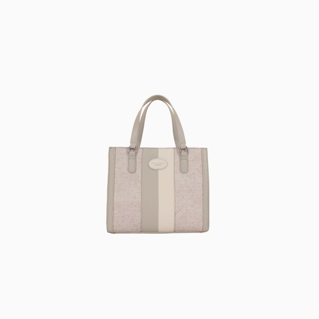Curzon Textured Tote: Warm Grey