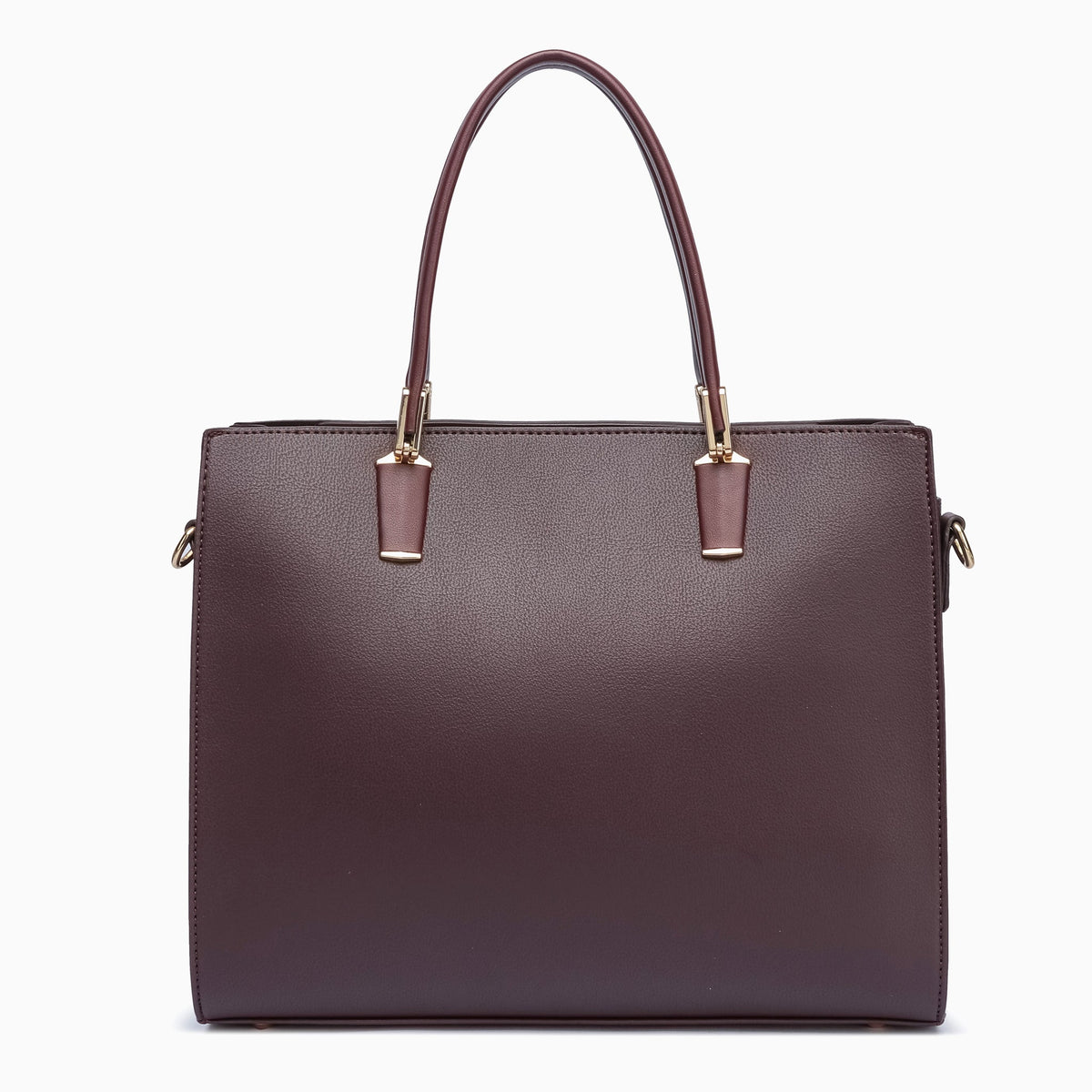 Conduit Textured Satchel: Dark Maroon, view 14