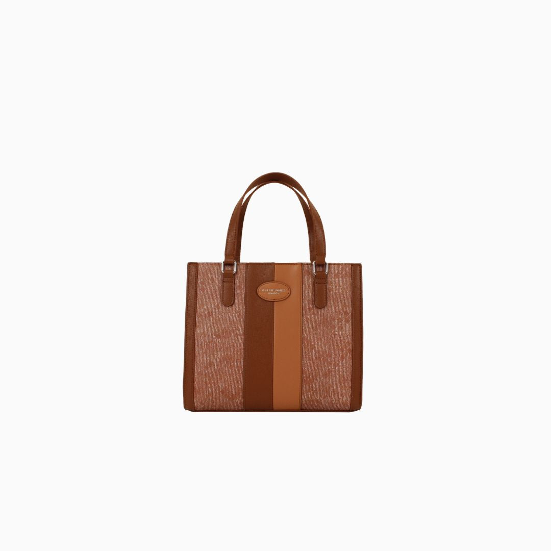 Curzon Textured Tote: Brown, view 15