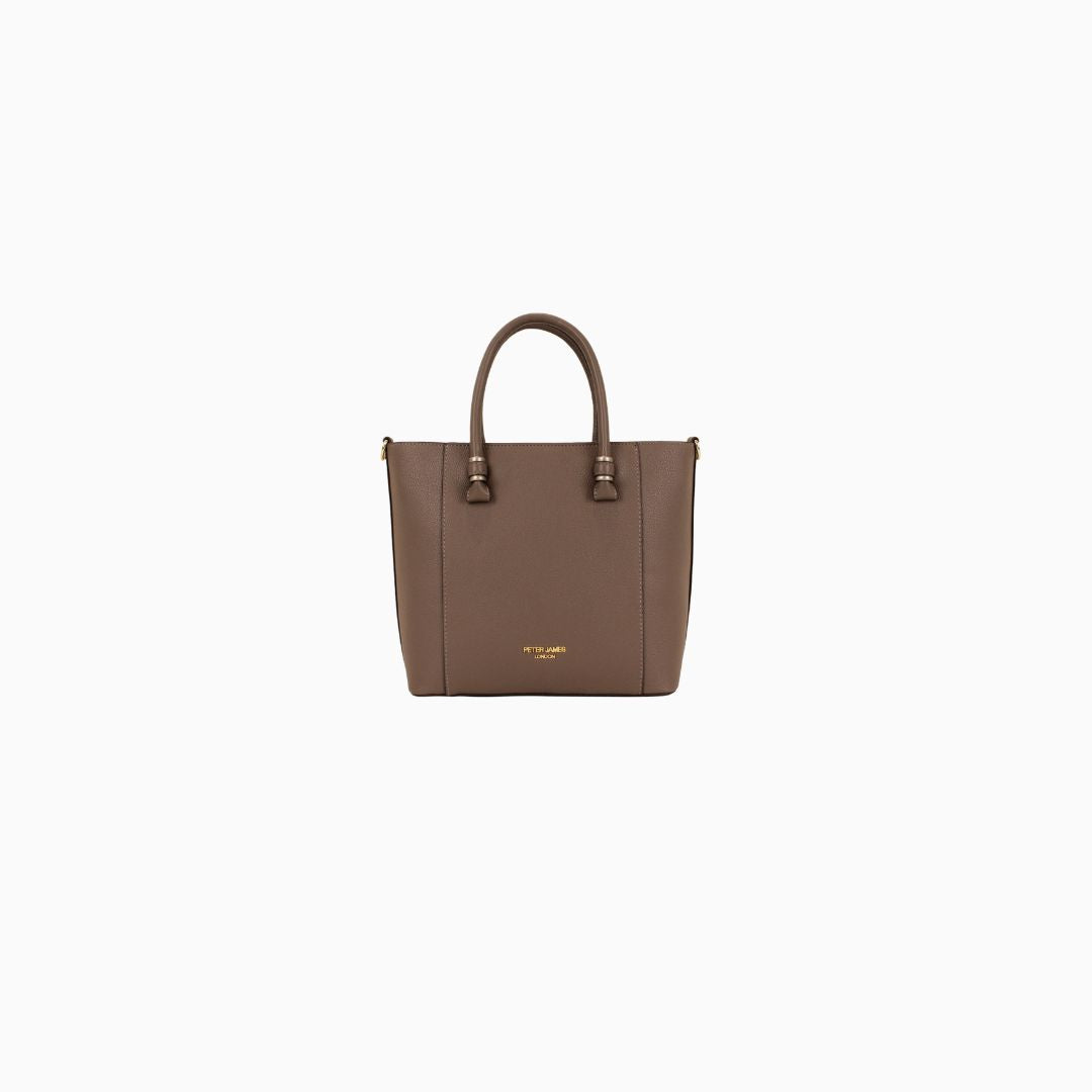 Montagu Gold Pebbled Tote: Reddish brown, view 15