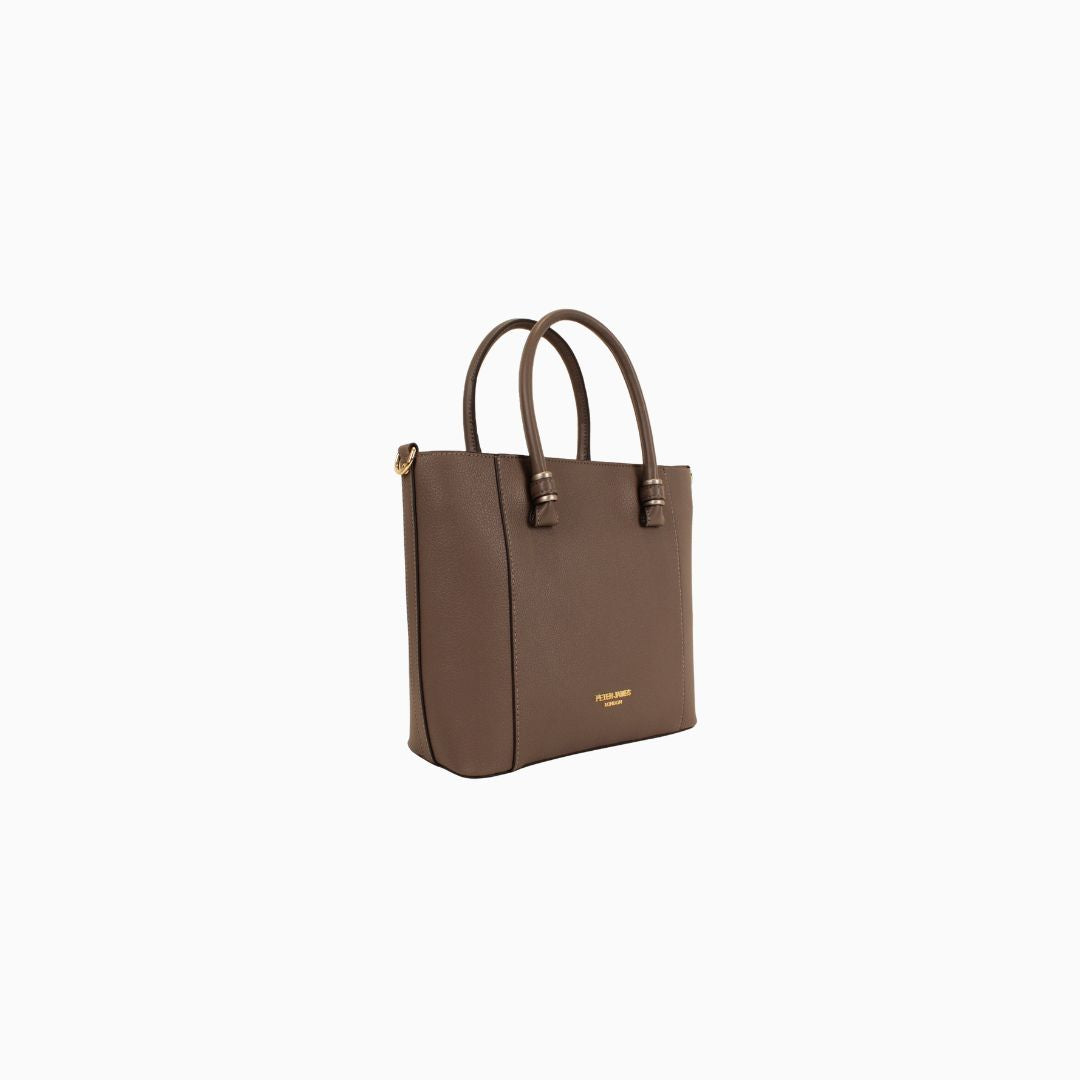 Montagu Gold Pebbled Tote: Reddish brown, view 16