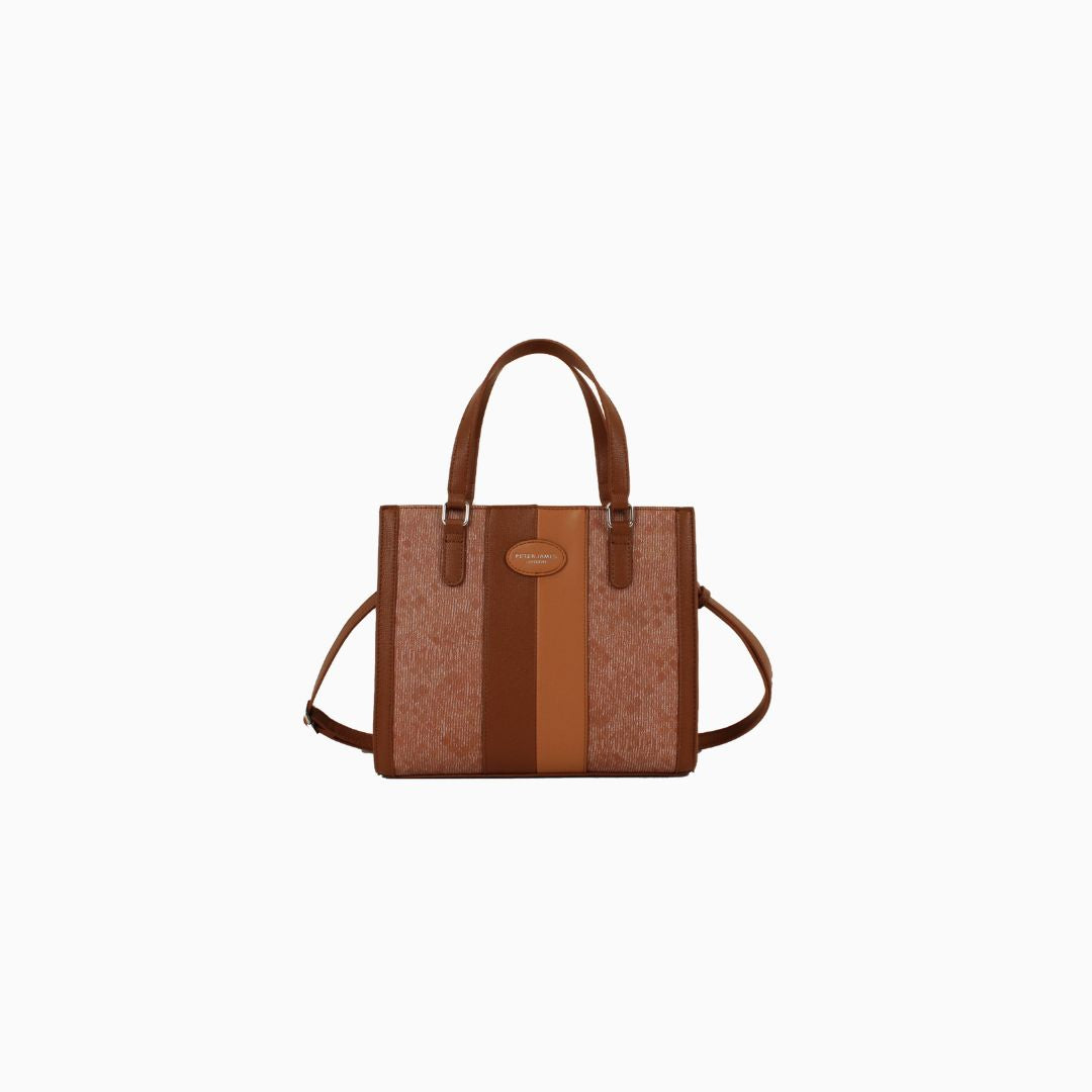 Curzon Textured Tote: Brown