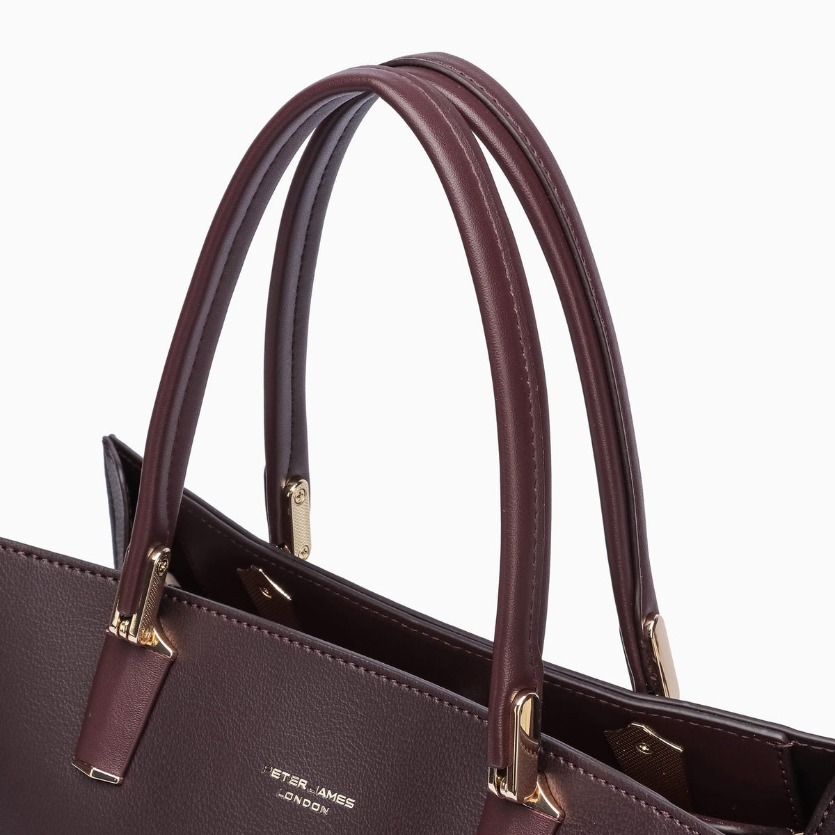 Conduit Textured Satchel: Dark Maroon, view 17